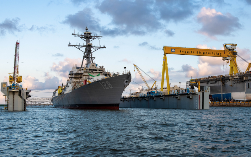 Ingalls Christens Guided Missile Destroyer Workboat Commercial